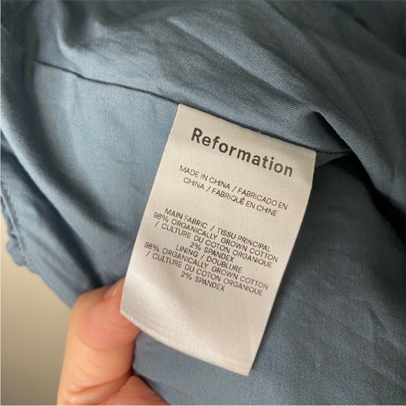 Reformation Tiana Ruched  Low Back Top Size 2 - Picture 12 of 13